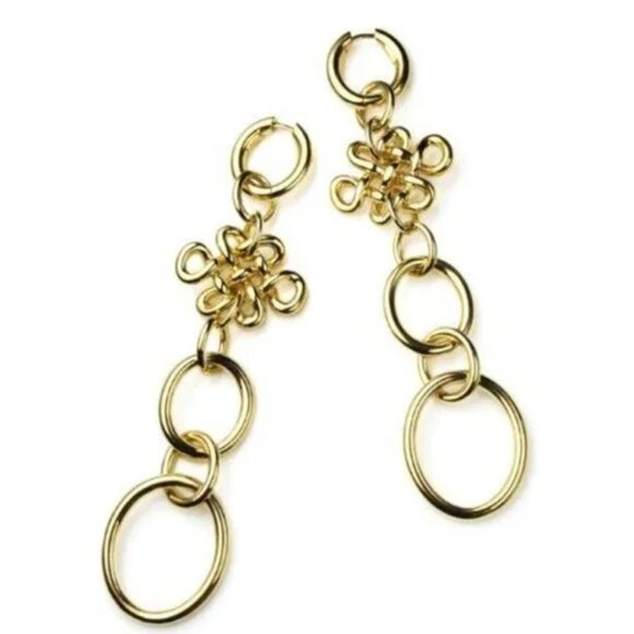 H. Stern 18K Gold Diane von Furstenberg Large Love Knot Earrings - Picture 1 of 4